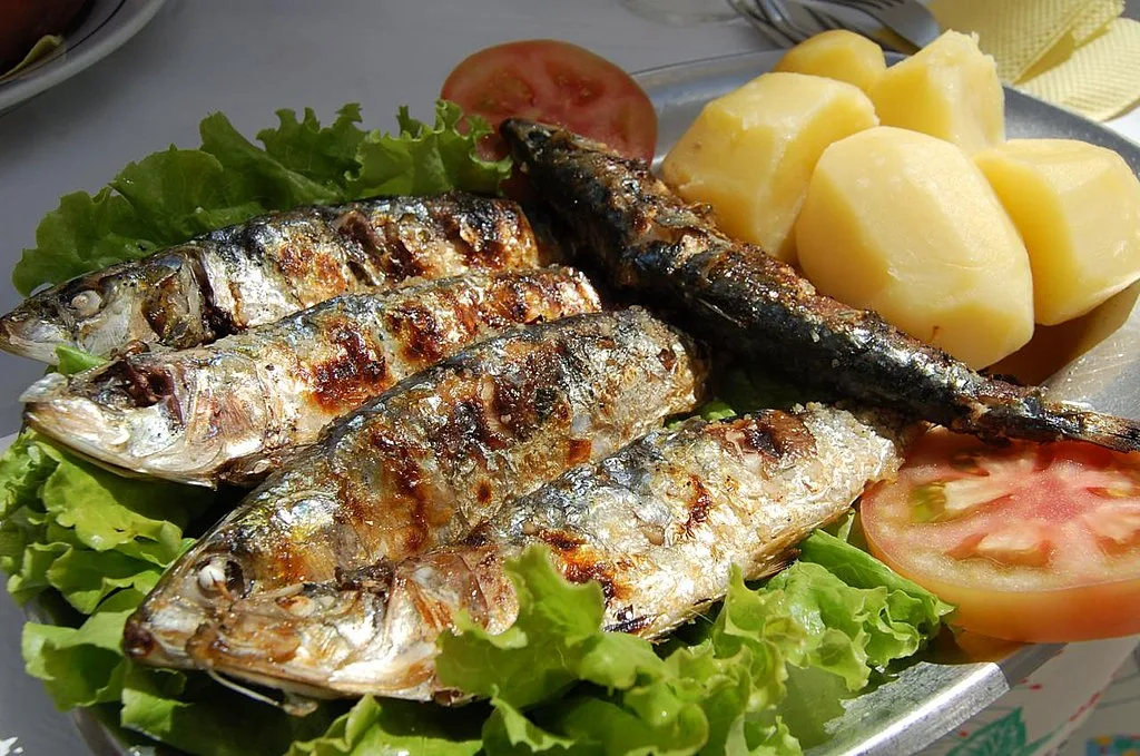 Grilled sardines — the festival’s symbol