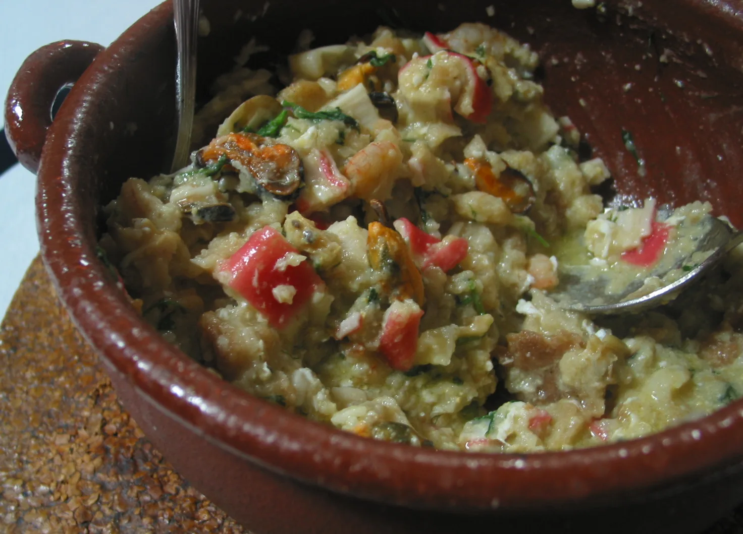 Acorda de marisco — bread soup with seafood