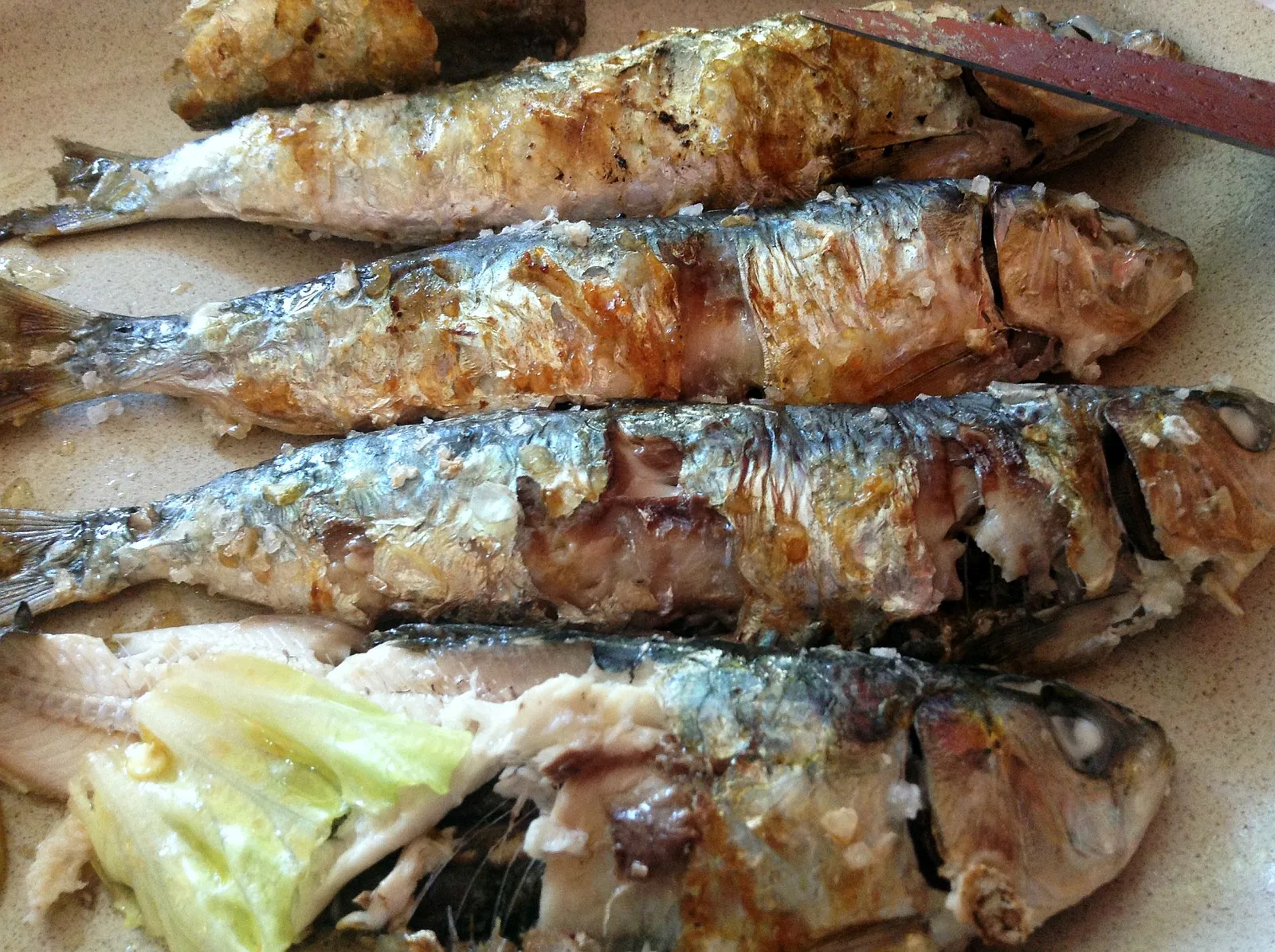 Sardines on a plate