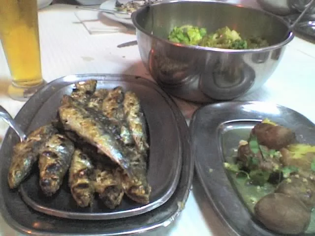 Roasted sardines