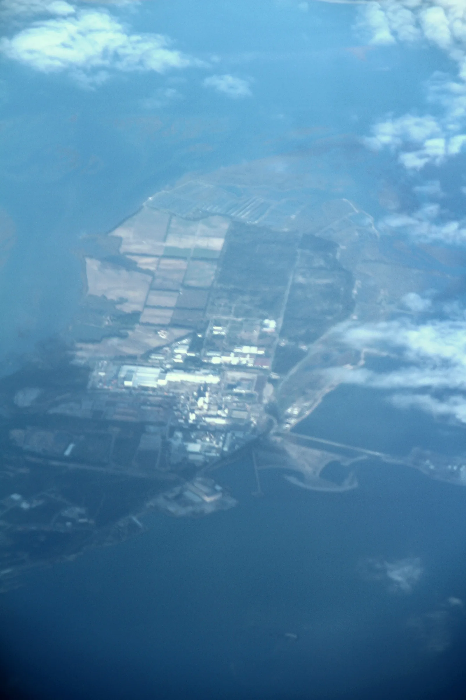 Aerial photo of Setúbal — a city between the Arrábida mountains and the Sado River