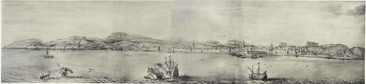 Panorama of Setubal in 1669