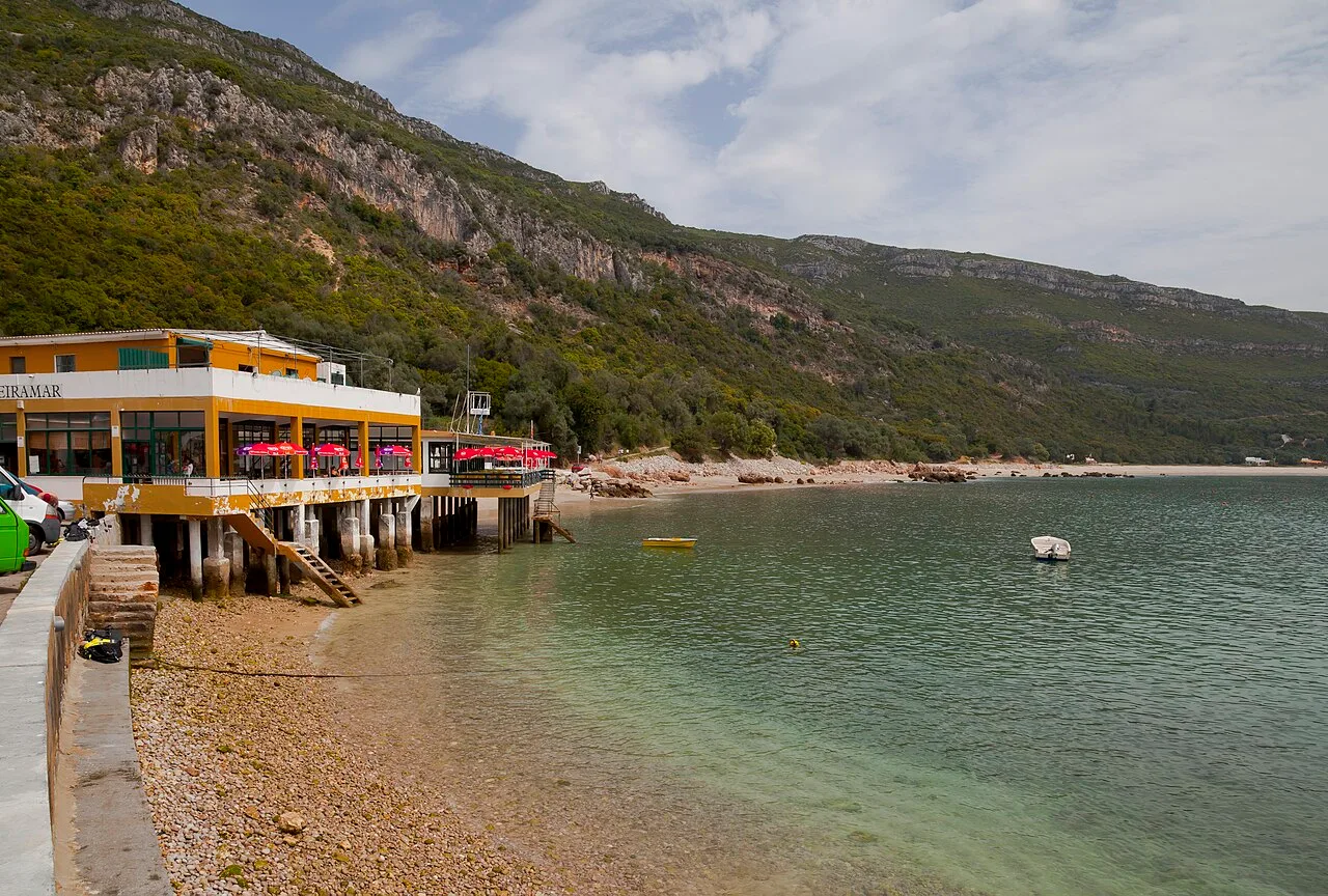 View of Arrabida park and Portinho bay