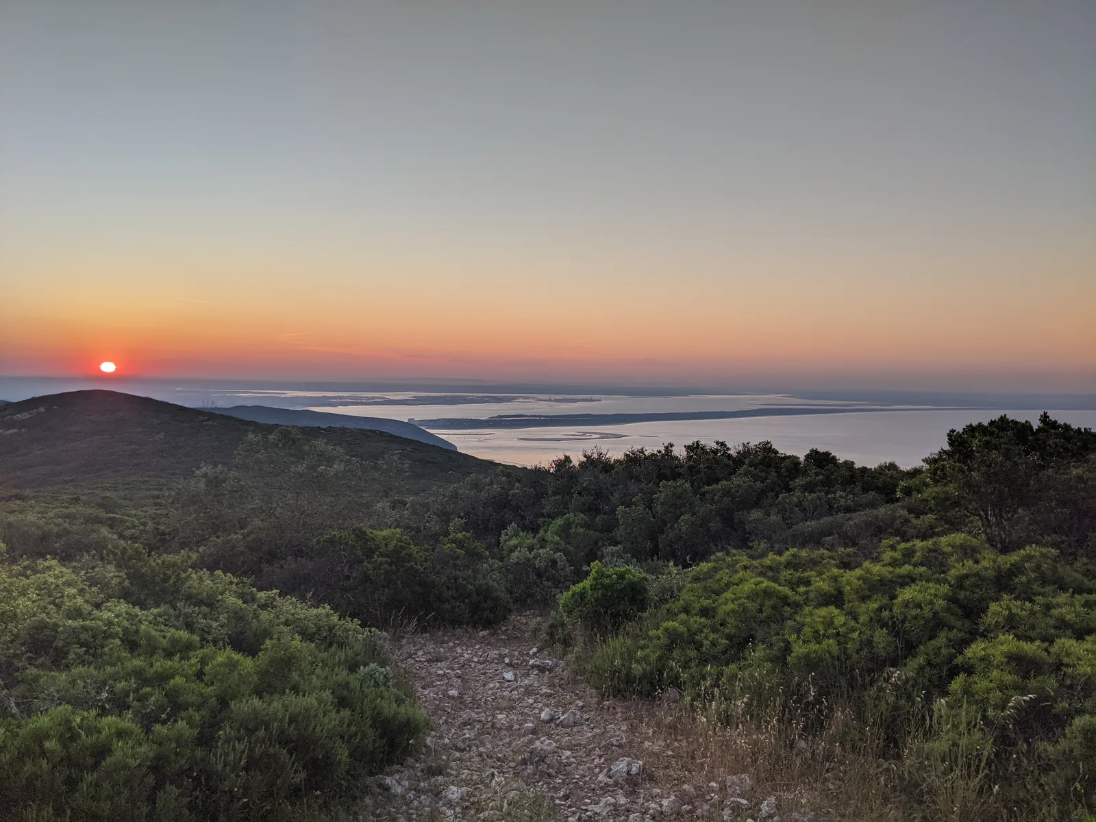View from Pico do Formosinho (501 m) — highest point of Serra da Arrábida