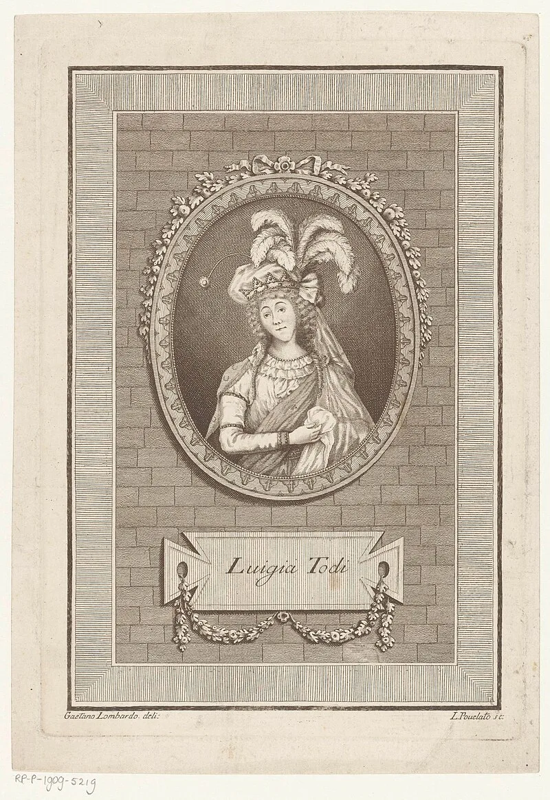 Engraving portrait of Luisa Todi