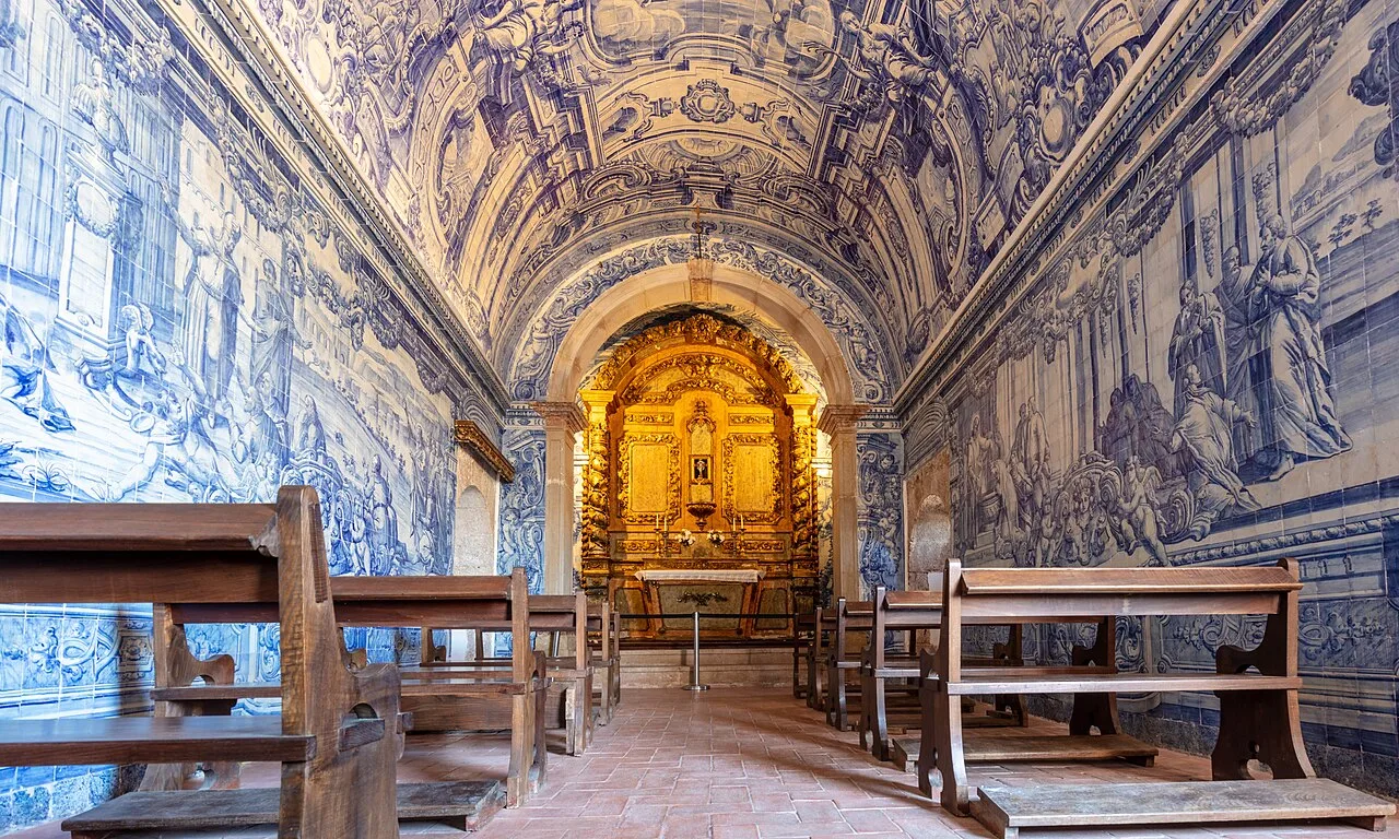 Interior of the chapel with azulejo tiles