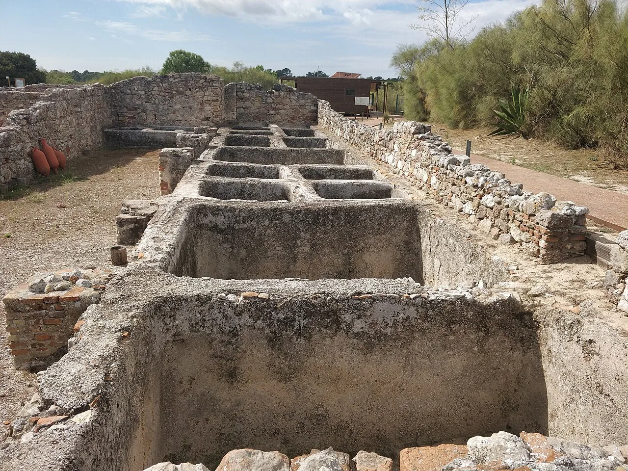 Fish processing tanks at the Roman Ruins