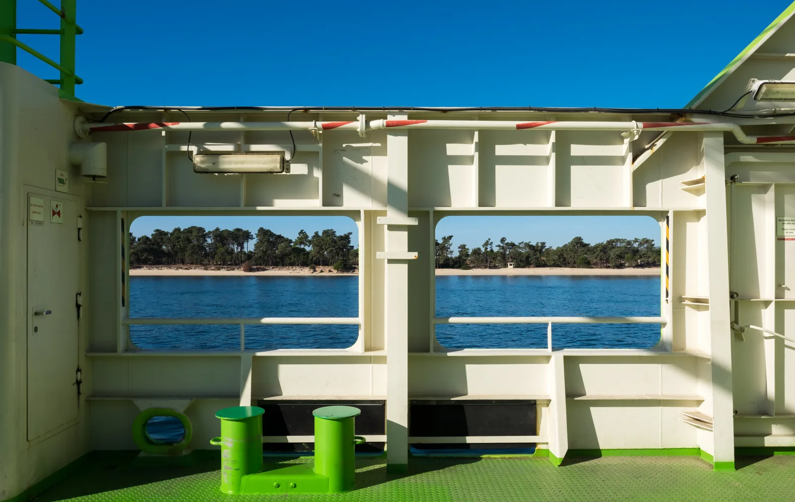 Setúbal–Tróia ferry crossing the Sado River estuary